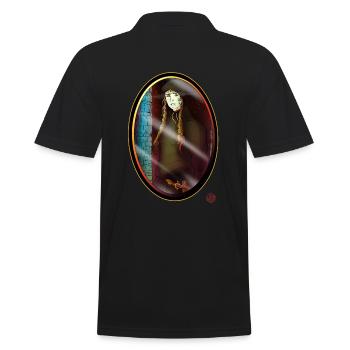 Medieval Vampire Witch - Men's Polo Shirt - black - Back - Kai (181cm)