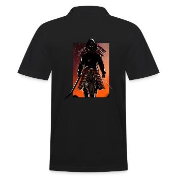 Samourai hannya à la capuche - Polo Homme - noir - Dos - Kai (181cm)