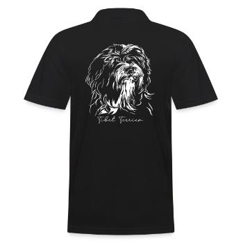 TIBET TERRIER portrait chiens chien Wilsigns - Polo Homme - noir - Dos - Kai (181cm)