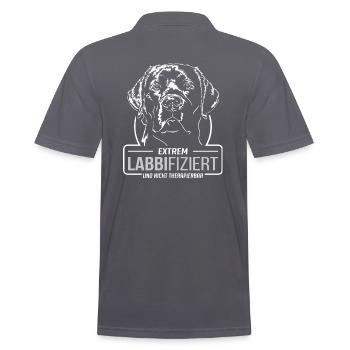 LABBIFIZIERT Labrador Retriever Labbi Wilsigns - Männer Poloshirt - Anthrazit - Hinten - Nico (186cm)