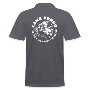 Cane Corso - Männer Poloshirt - Anthrazit - Hinten - Nico (186cm)