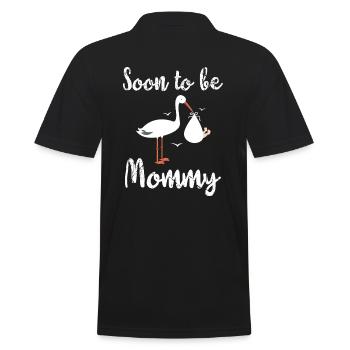 Soon to be mommy - muttertag - Men's Polo Shirt - black - Back - Kai (181cm)