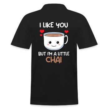 Chai -Teeliebhaber Teeabhängigkeit - Männer Poloshirt - Schwarz - Hinten - Kai (181cm)