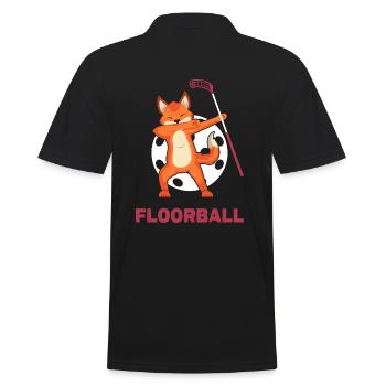 floorball floorball floorball tactics bandy - Men's Polo Shirt - black - Back - Kai (181cm)