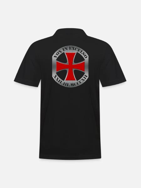 Templar Cross, Vox in Excelso - Men's Polo Shirt - black
