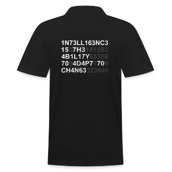 intelligence is the ability to adapt to change - Men's Polo Shirt - black - Back - Kai (181cm)