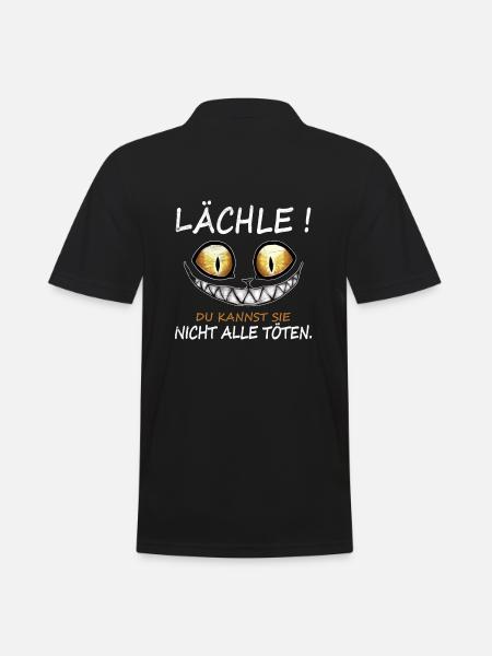 Lächle du Kannst Sie Nicht alle töten Katze - Männer Poloshirt - Schwarz