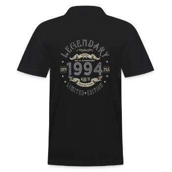 1994 Jubiläum Legendär Geboren 1994 - Männer Poloshirt - Schwarz - Hinten - Kai (181cm)