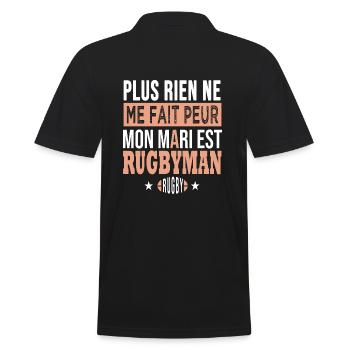Rugby sport rugby Cadeau femme mari joueur rugby - Polo Homme - noir - Dos - Kai (181cm)