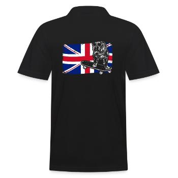 EN ANGLAIS BULLDOGGE Union Jack Flag Chiens Wilsigns - Polo Homme - noir - Dos - Kai (181cm)