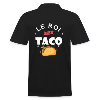 le roi du taco Cadeau papa chef taco - Polo Homme - noir - Dos - Kai (181cm)