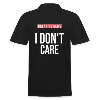 Je m en fous Sarcastique Drôle Humour - Polo Homme - noir - Dos - Kai (181cm)
