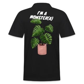 MONSTERA MONSTER PLANT - Polo Homme - noir - Dos - Kai (181cm)