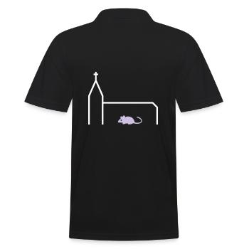 ★ Couleurs de conception modifiables ★ Souris d'église Souris d'église - Polo Homme - noir - Dos - Kai (181cm)