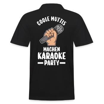 Musik Musiker Sänger Singen Mutter Mama Karaoke - Männer Poloshirt - Schwarz - Hinten - Kai (181cm)