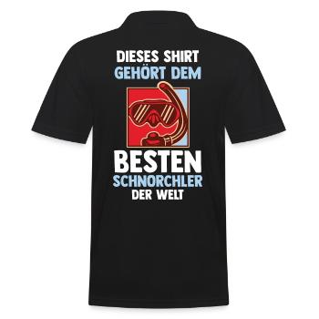 Schullehrer Lehrer - Männer Poloshirt - Schwarz - Hinten - Kai (181cm)