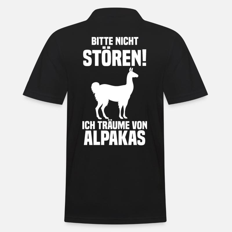 Alpaka - Männer Poloshirt - Schwarz