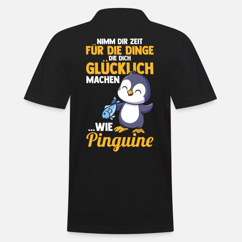 Pinguin - Männer Poloshirt - Schwarz