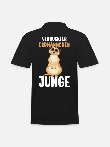 Erdmännchen - Männer Poloshirt - Schwarz