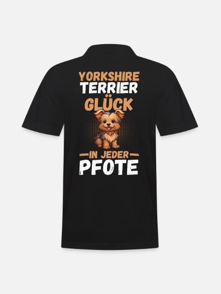 Dog Yorkshire Terrier - Men's Polo Shirt - black