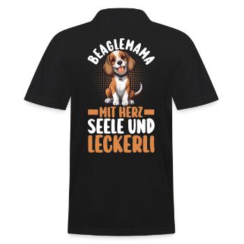 Hund Hundemama Beaglemama Mutter Beagle - Männer Poloshirt - Schwarz - Hinten - Kai (181cm)