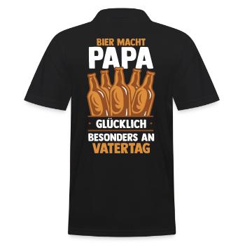 Papa Bière Père Fête des Pères - Polo Homme - noir - Dos - Kai (181cm)
