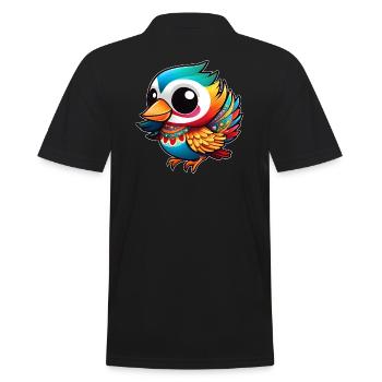 Mignon oiseau en fête - Polo Homme - noir - Dos - Kai (181cm)