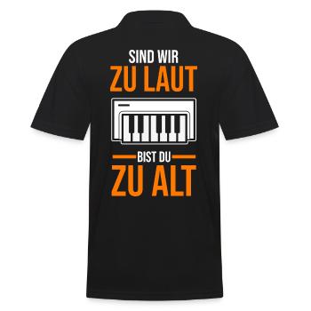 Keyboard Zu Laut Musik Keyboarder - Männer Poloshirt - Schwarz - Hinten - Kai (181cm)