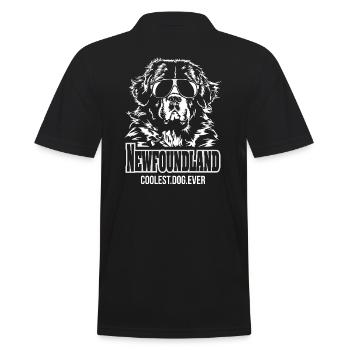 NEWFOUNDLAND coolest dog ever Wilsign's gift - Men's Polo Shirt - black - Back - Kai (181cm)