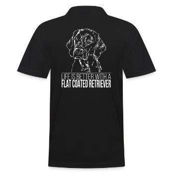 FLAT COATED RETRIEVER Life better Verder - Polo Homme - noir - Dos - Kai (181cm)