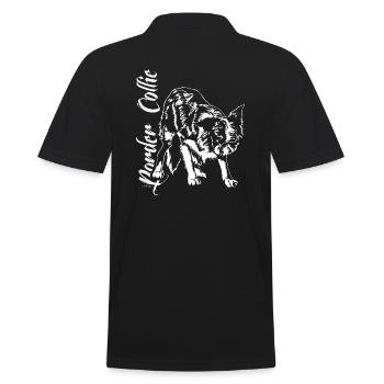 BORDER COLLIE Hütehund Hütehunde Wilsigns Agiltiy - Männer Poloshirt - Schwarz - Hinten - Kai (181cm)