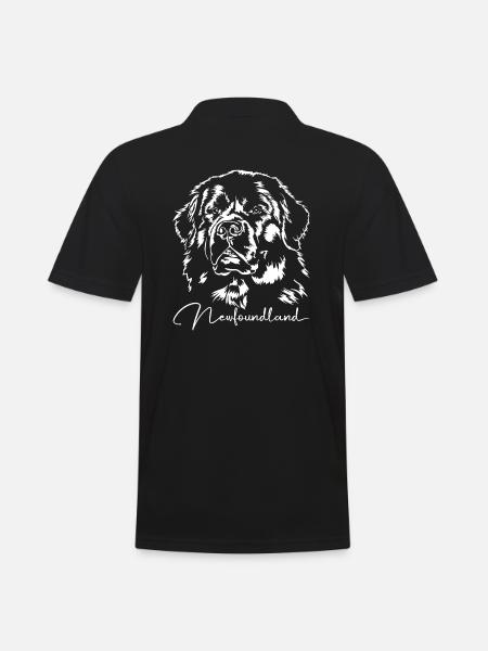 NEWFOUNDLAND Portrait Hunde Hund Wilsigns - Männer Poloshirt - Schwarz