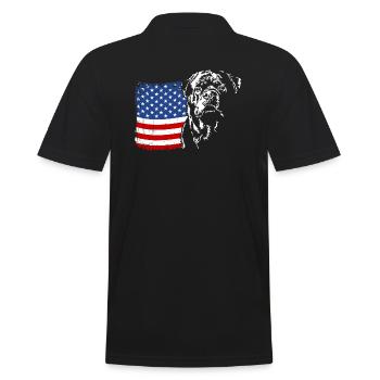 Rottweiler America Flag Chien Chiens Wilsigns - Polo Homme - noir - Dos - Kai (181cm)