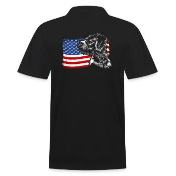 German Wirehair America Flag Dogs Wilsigns - Polo Homme - noir - Dos - Kai (181cm)