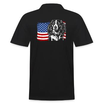 Nederlandse Kooikerhondje Amerika Flag Dogs - Polo Homme - noir - Dos - Kai (181cm)