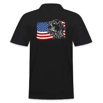 German Wirehair America Flag Dogs Wilsigns - Polo Homme - noir - Dos - Kai (181cm)