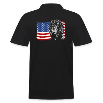 Gordon Setter Amérique Flag Dogs Wilsigns - Polo Homme - noir - Dos - Kai (181cm)