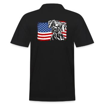 Rhodesian Ridgeback America Flag Dogs Wilsigns - Polo Homme - noir - Dos - Kai (181cm)