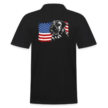 Bullmastiff America Flag Dogs Wilsigns - Polo Homme - noir - Dos - Kai (181cm)
