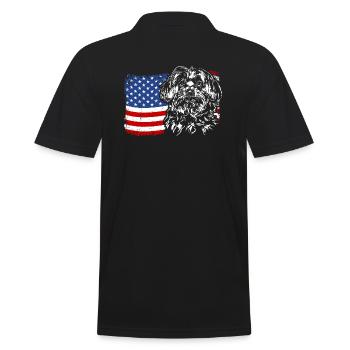 Maltese Amérique Flag Dogs Wilsigns - Polo Homme - noir - Dos - Kai (181cm)