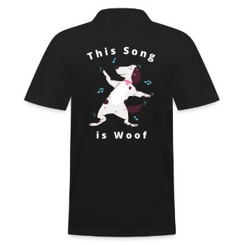 Süße lustige tanzen Hund Design - Männer Poloshirt - Schwarz - Hinten - Kai (181cm)
