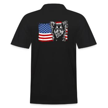 Chihuahua America Flag Dogs Wilsigns - Polo Homme - noir - Dos - Kai (181cm)