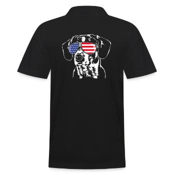 BUNNY DOGGY Drapeau américain USA Wilsigns - Polo Homme - noir - Dos - Kai (181cm)