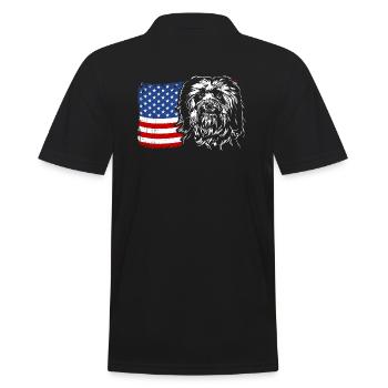 Havanais Amérique Drapeau Chien Chiens Wilsigns - Polo Homme - noir - Dos - Kai (181cm)