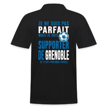 supporter football Grenoble humour foot grenoblois - Polo Homme - noir - Dos - Kai (181cm)