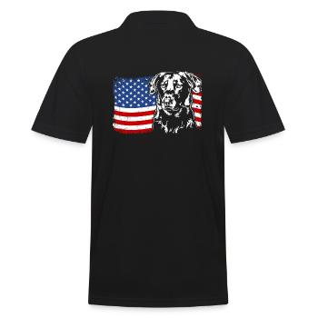 BEAUCERON Amérique Flag Dogs Wilsigns - Polo Homme - noir - Dos - Kai (181cm)