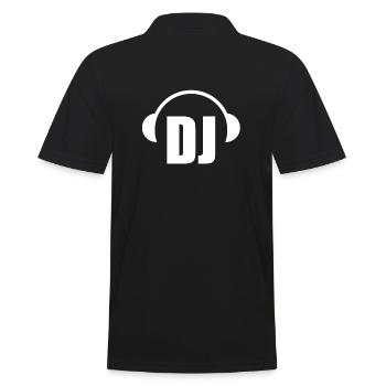 DJ headphones - Men's Polo Shirt - black - Back - Kai (181cm)