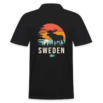 Schweden Schweden Cooles Geschenk - Männer Poloshirt - Schwarz - Hinten - Kai (181cm)