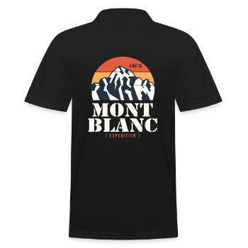 Mont Blanc Chamonix Alpinisme Randonnée - Polo Homme - noir - Dos - Kai (181cm)