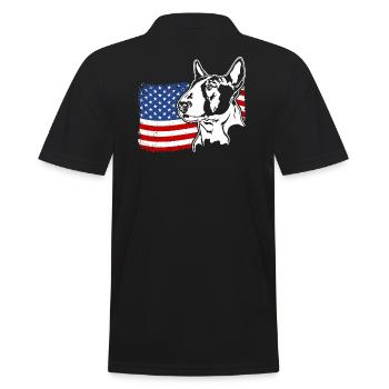 Bull Terrier US Amérique Drapeau Chiens Chien Wilsigns - Polo Homme - noir - Dos - Kai (181cm)